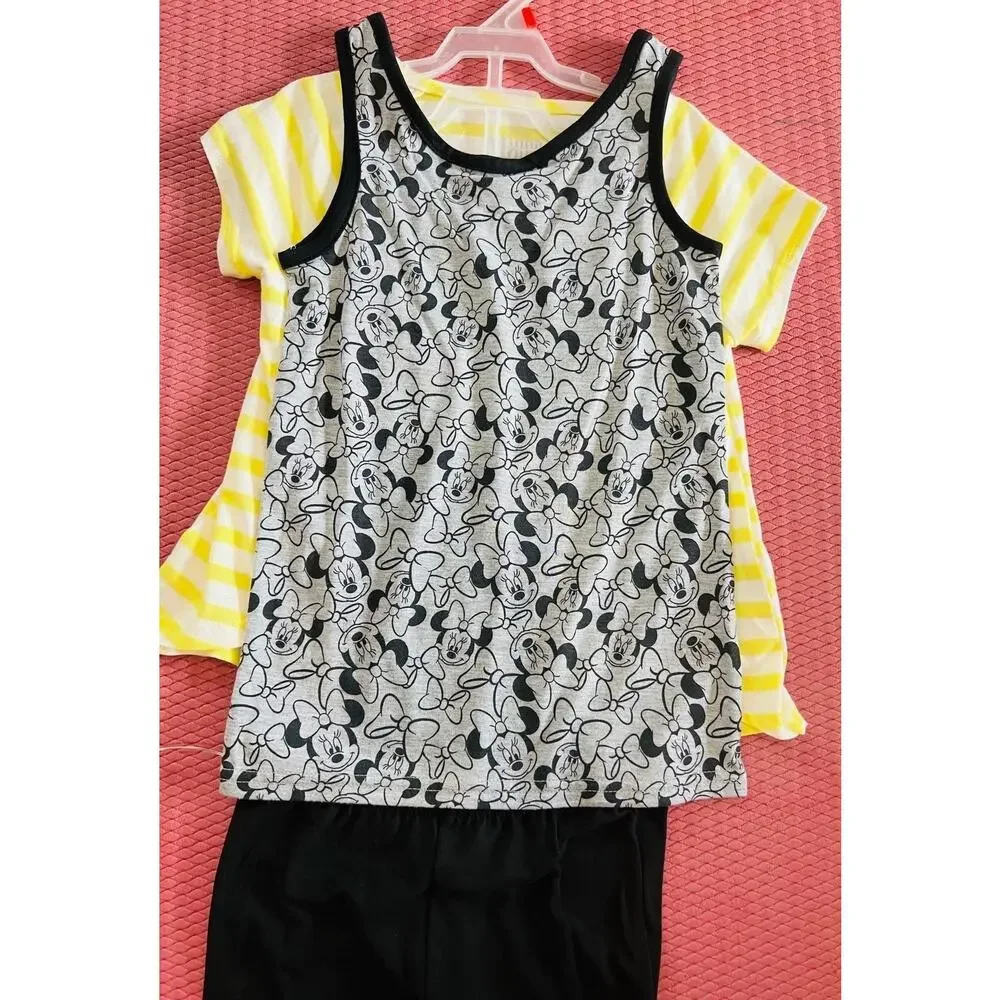 New❤️3Pcs Disney Minnie Mouse Girls Set sz6/6X